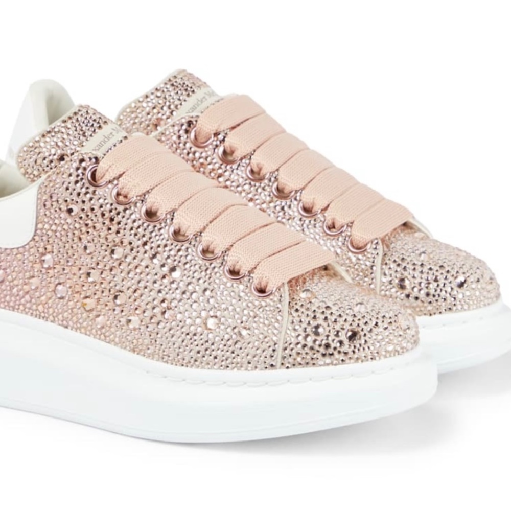 Alexander McQueen Embellished leather sneakers